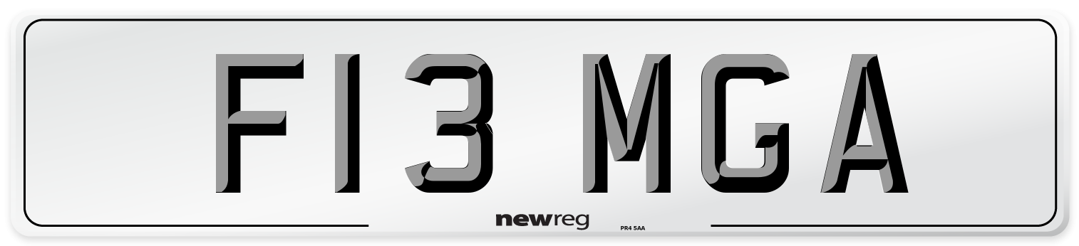 F13 MGA Number Plate from New Reg